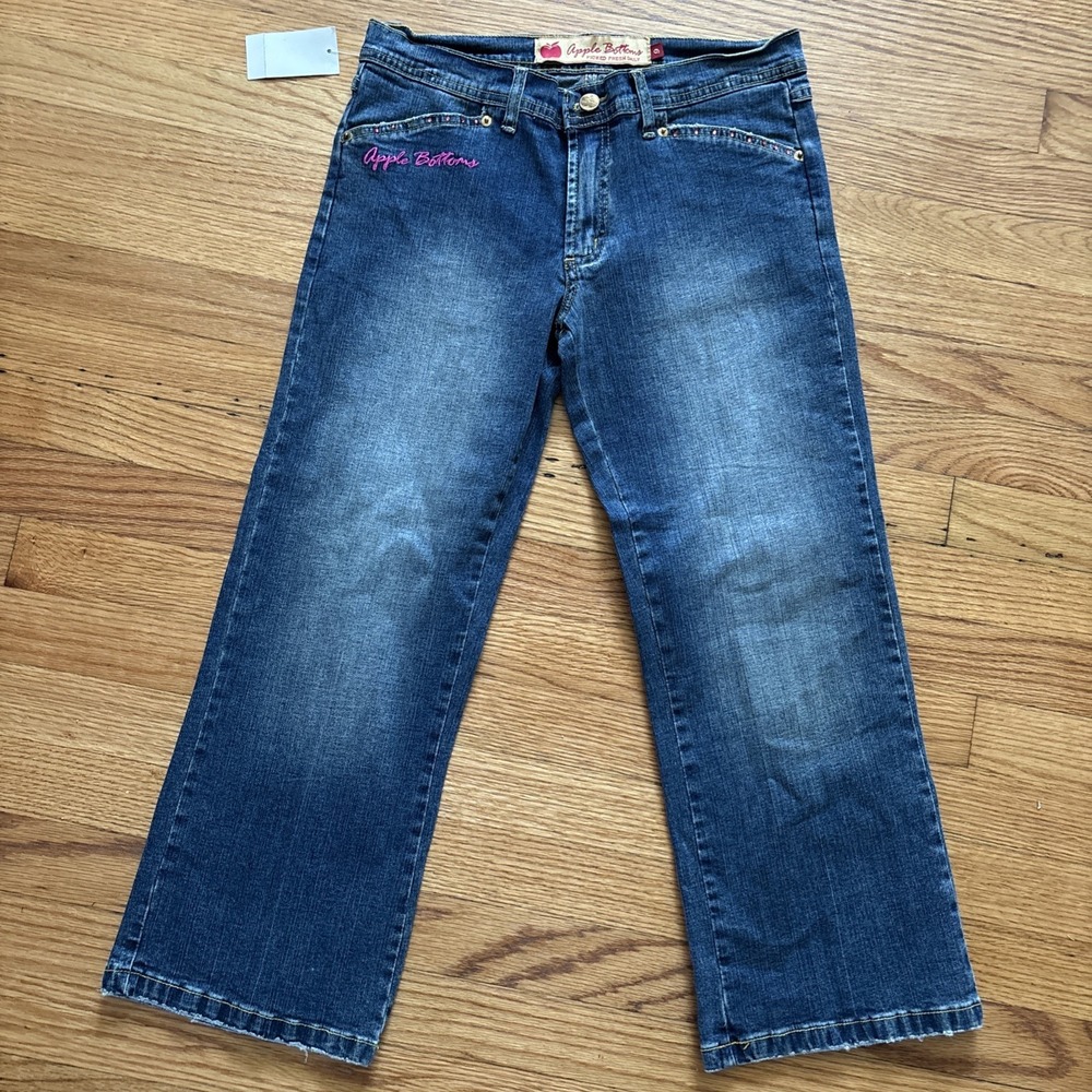 Women's 9/10- Vintage Apple Bottom Jeans‎ Y2K NWT Gem Stone Jeans